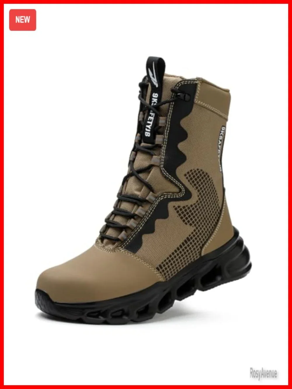 Men's Military Tactical Boots Waterproof Dustproof Steel Toe Hiking Work Shoes